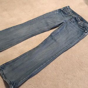 Buckle 9S low rider jeans. Light wash.